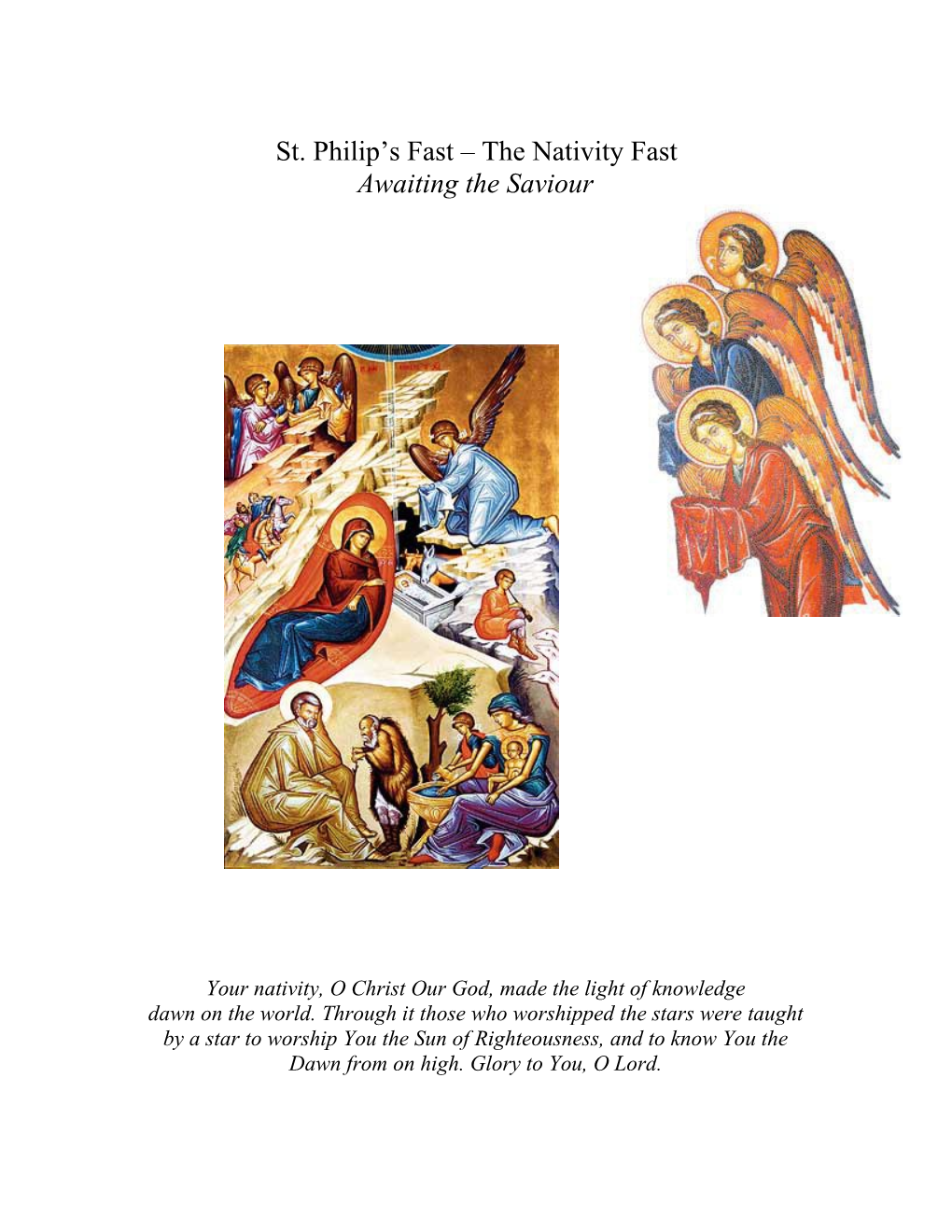 St. Philip S Fast the Nativity Fast