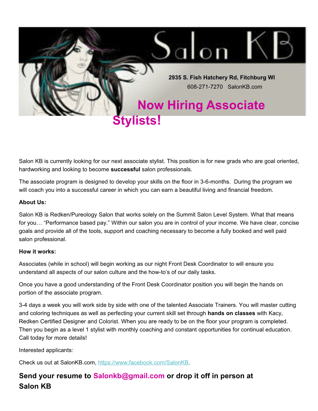 Now Hiring Associate Stylists !