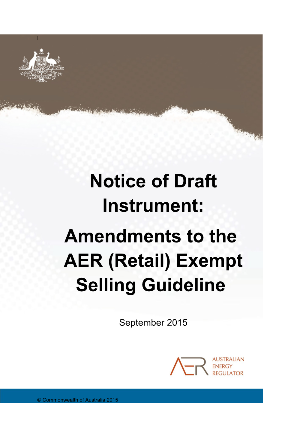 Notice of Draft Instrument