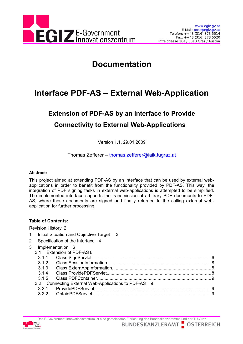 Interface PDF-AS External Web-Application