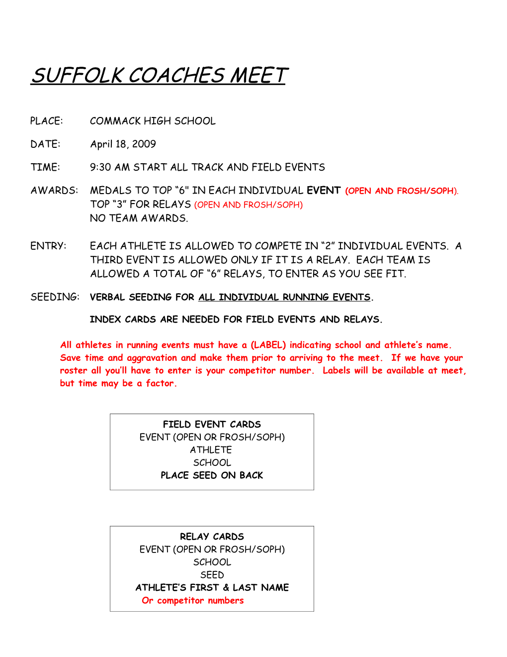 Suffolk Coaches Meet