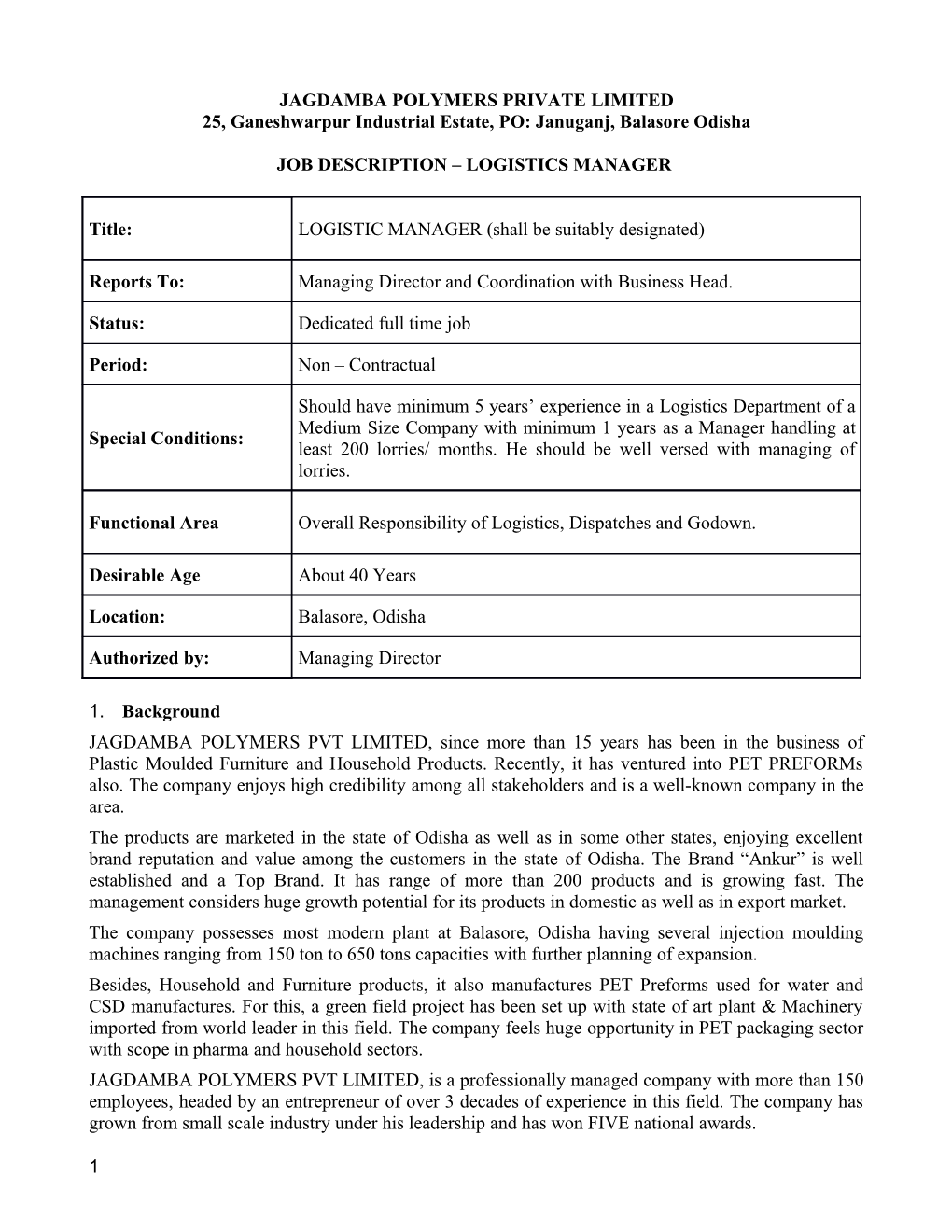 ANNEXURE B TERMS of REFERENCE (Clause 5