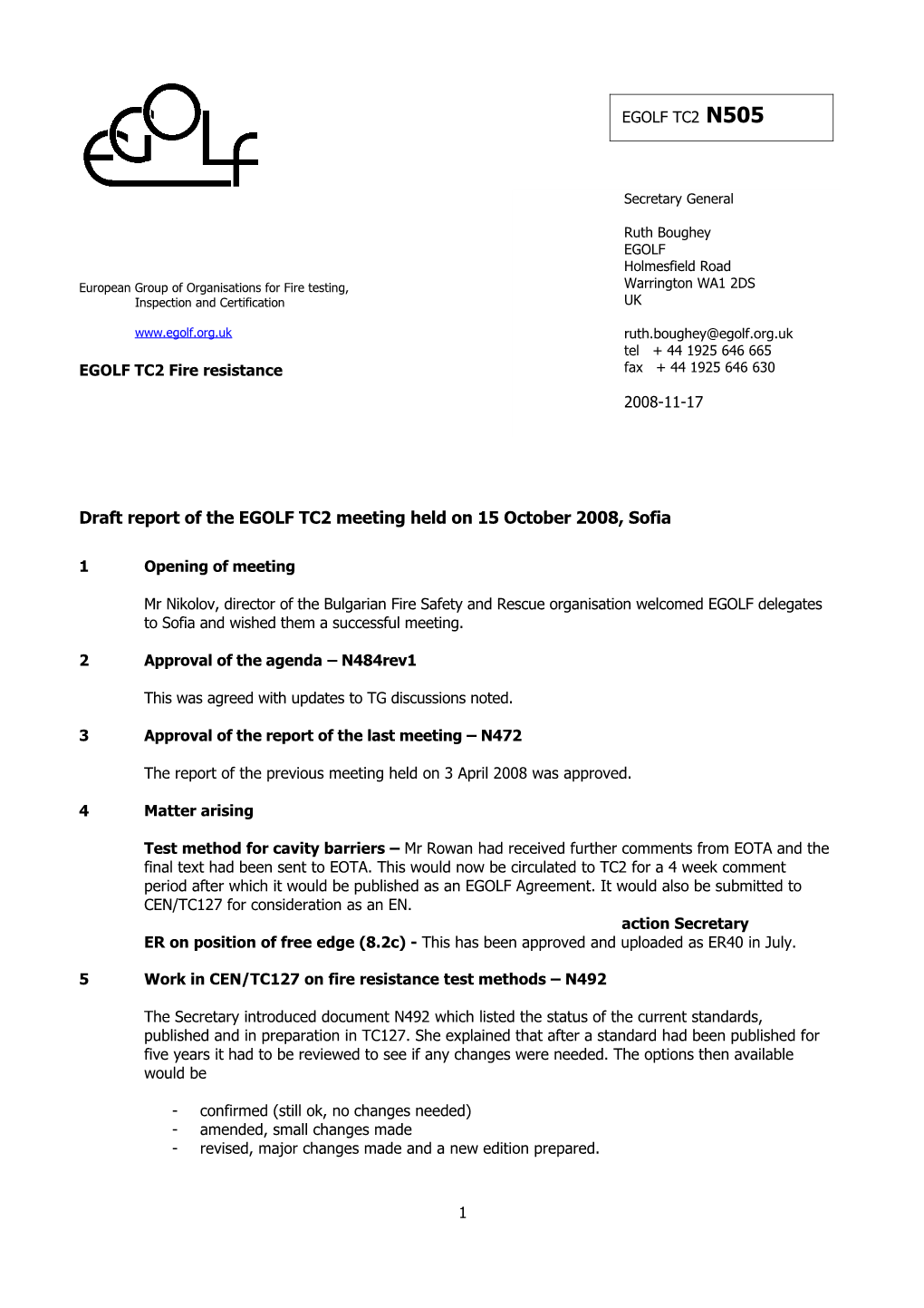 European Group of Organisations for Fire Testing