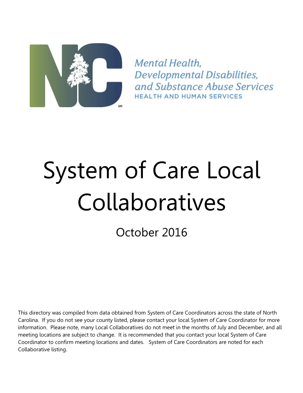 System of Care Local Collaboratives
