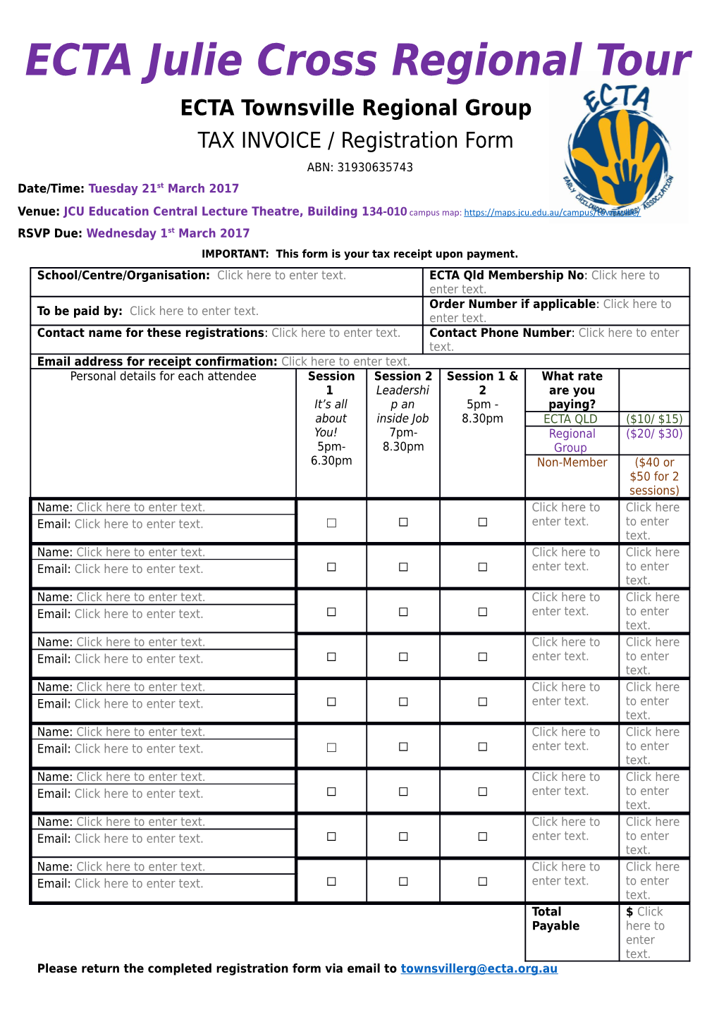 ECTA Townsville Regional Group