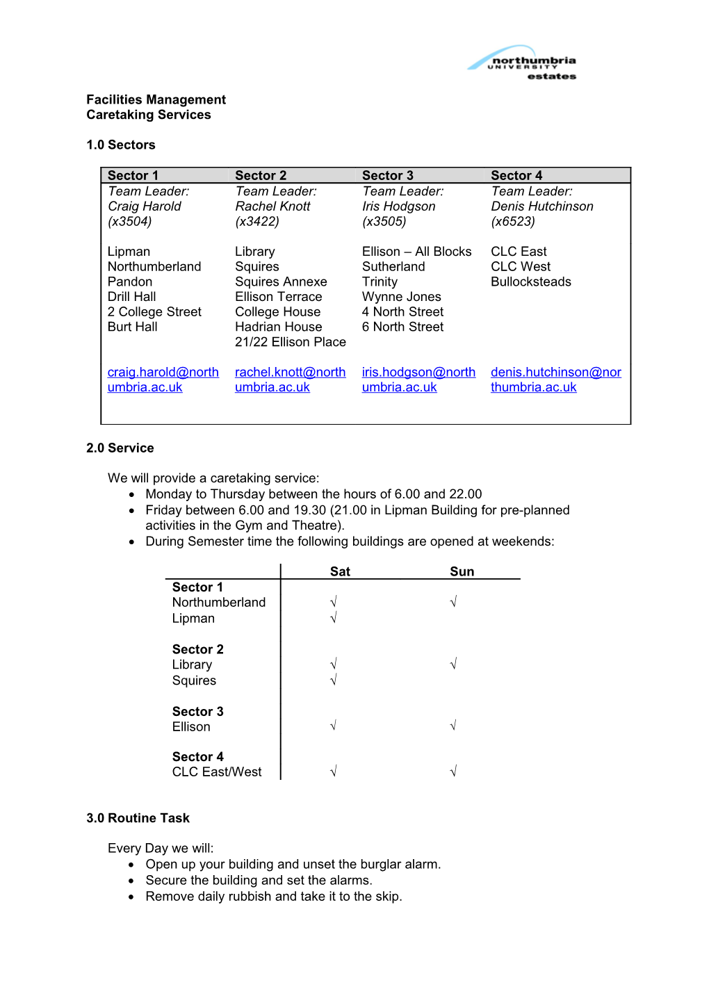 Facilities Management