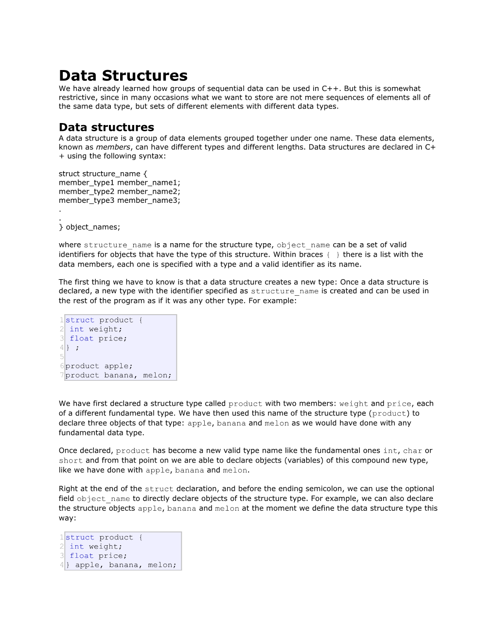 Data Structures