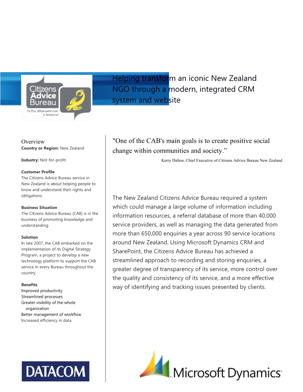 Metia CEP Helping Transform an Iconic New Zealand NGO Through a Modern, Integrated CRM System A