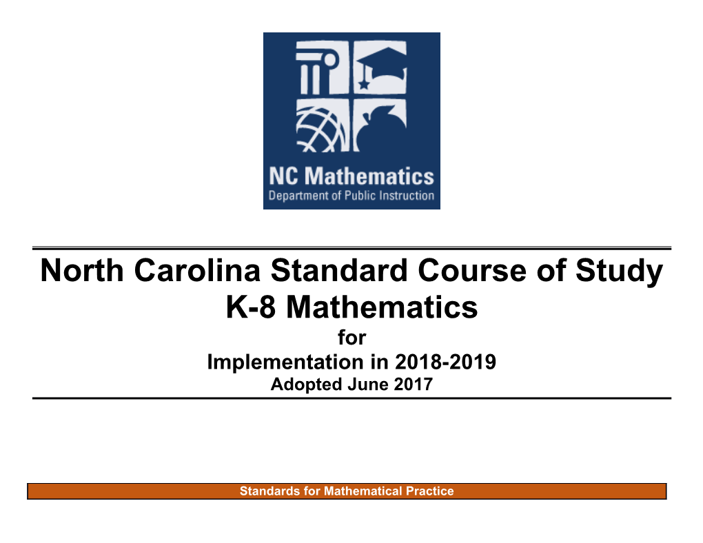 North Carolina Standard Course of Study