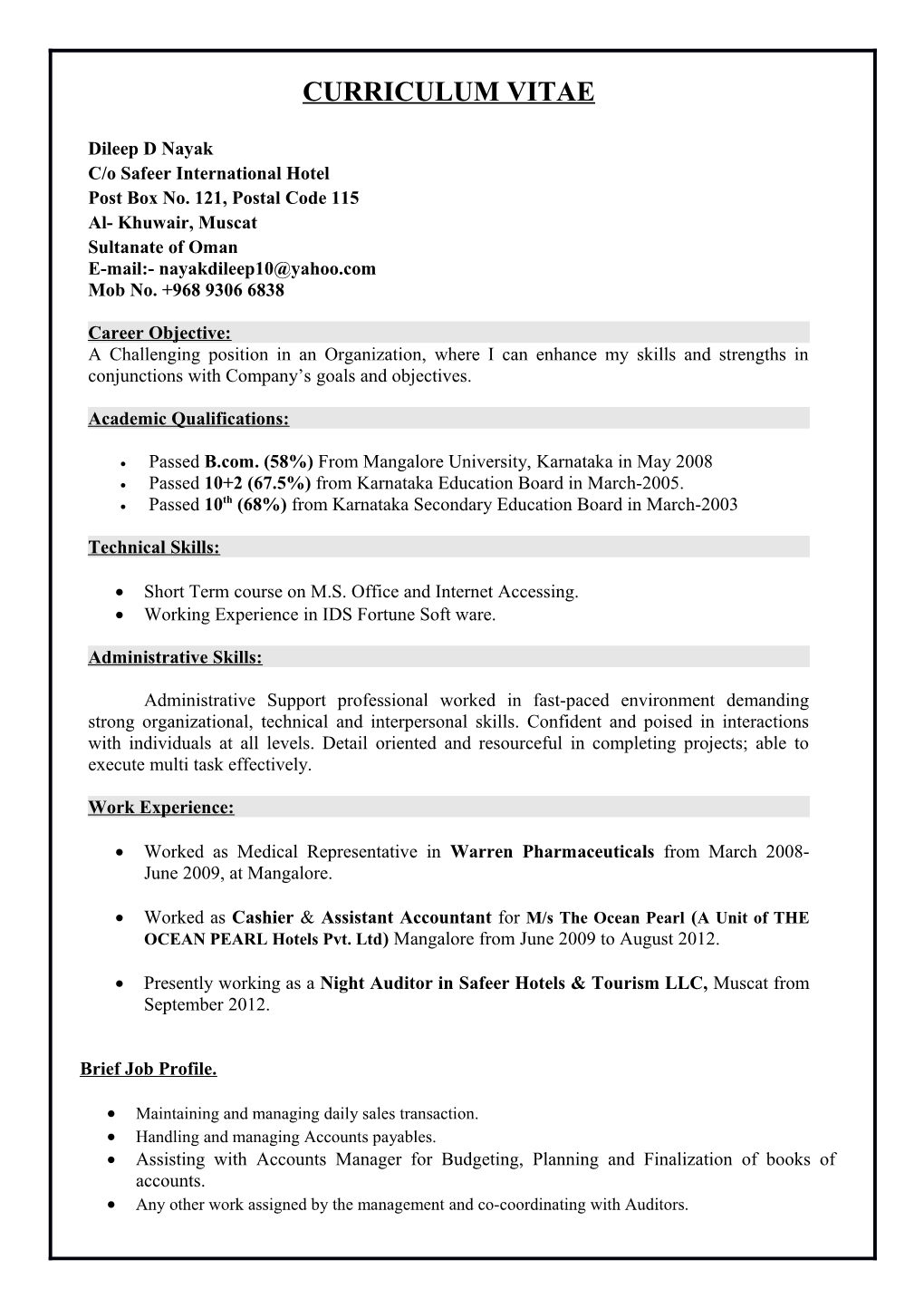 Curriculum Vitae s470