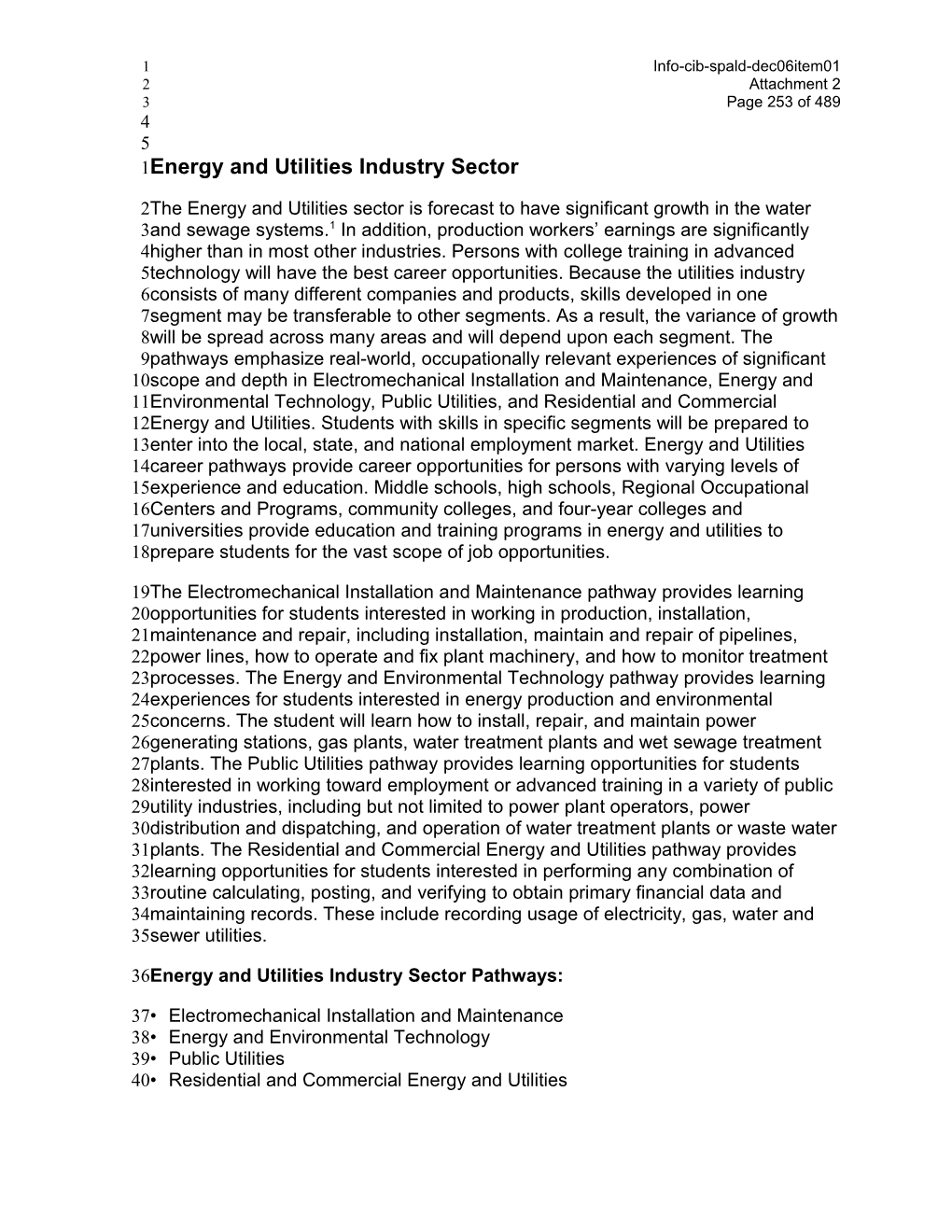 December 2006 SPALD Item 1 Attachment 2M - Information Memorandum (CA State Board of Education)