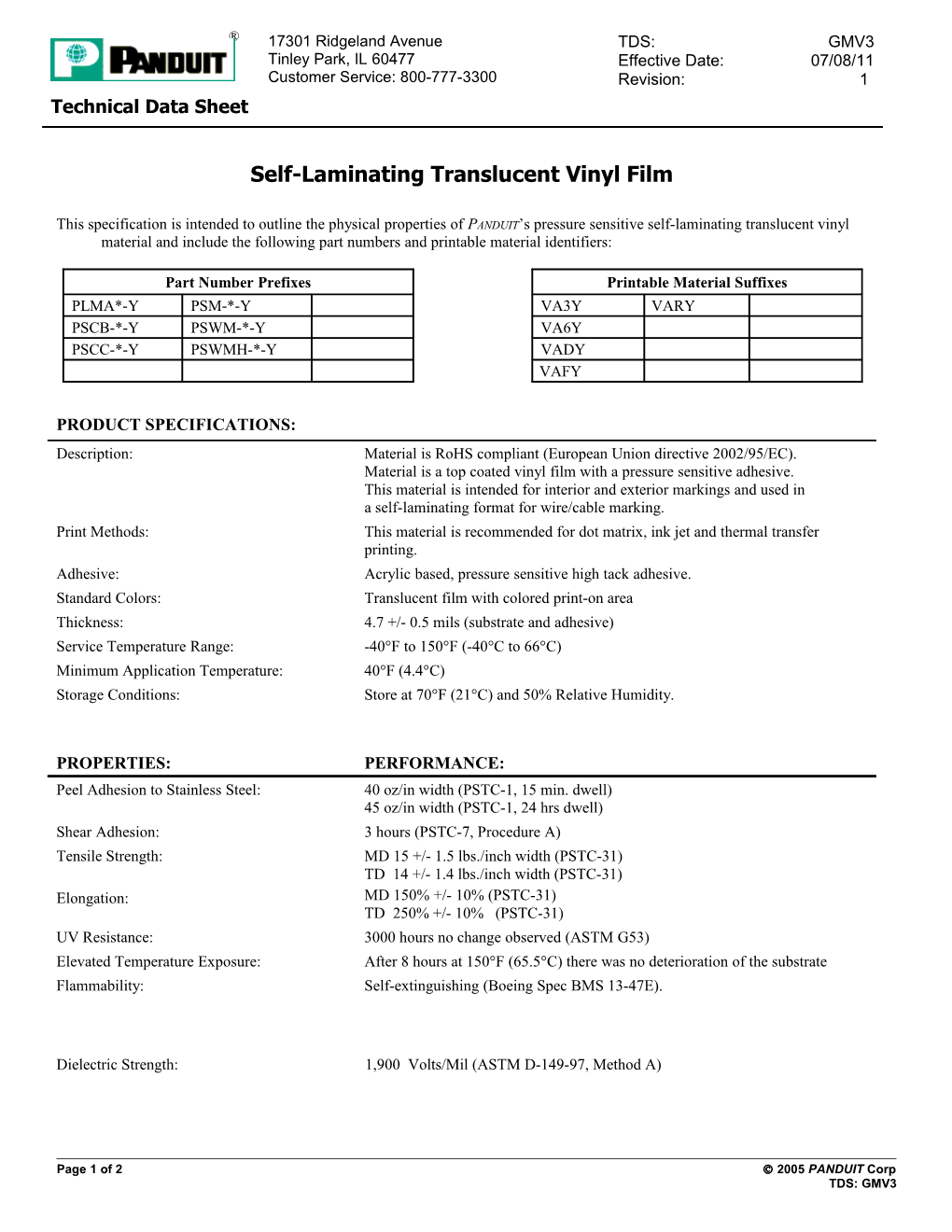 Technical Data Sheet