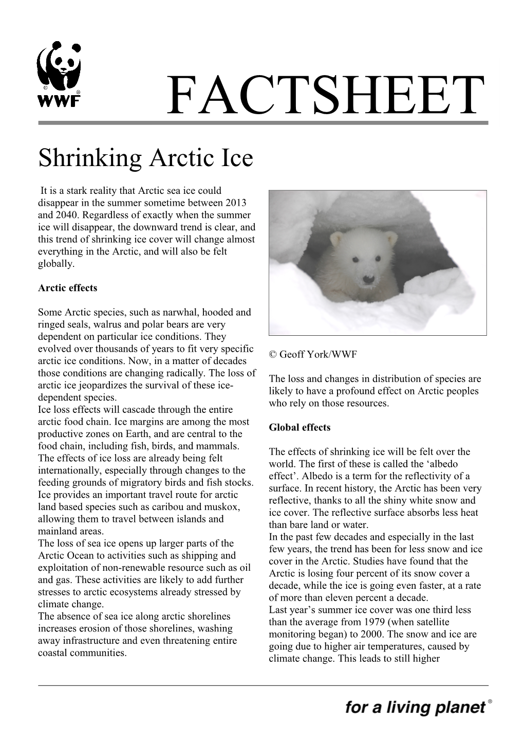Shrinking Arctic Ice