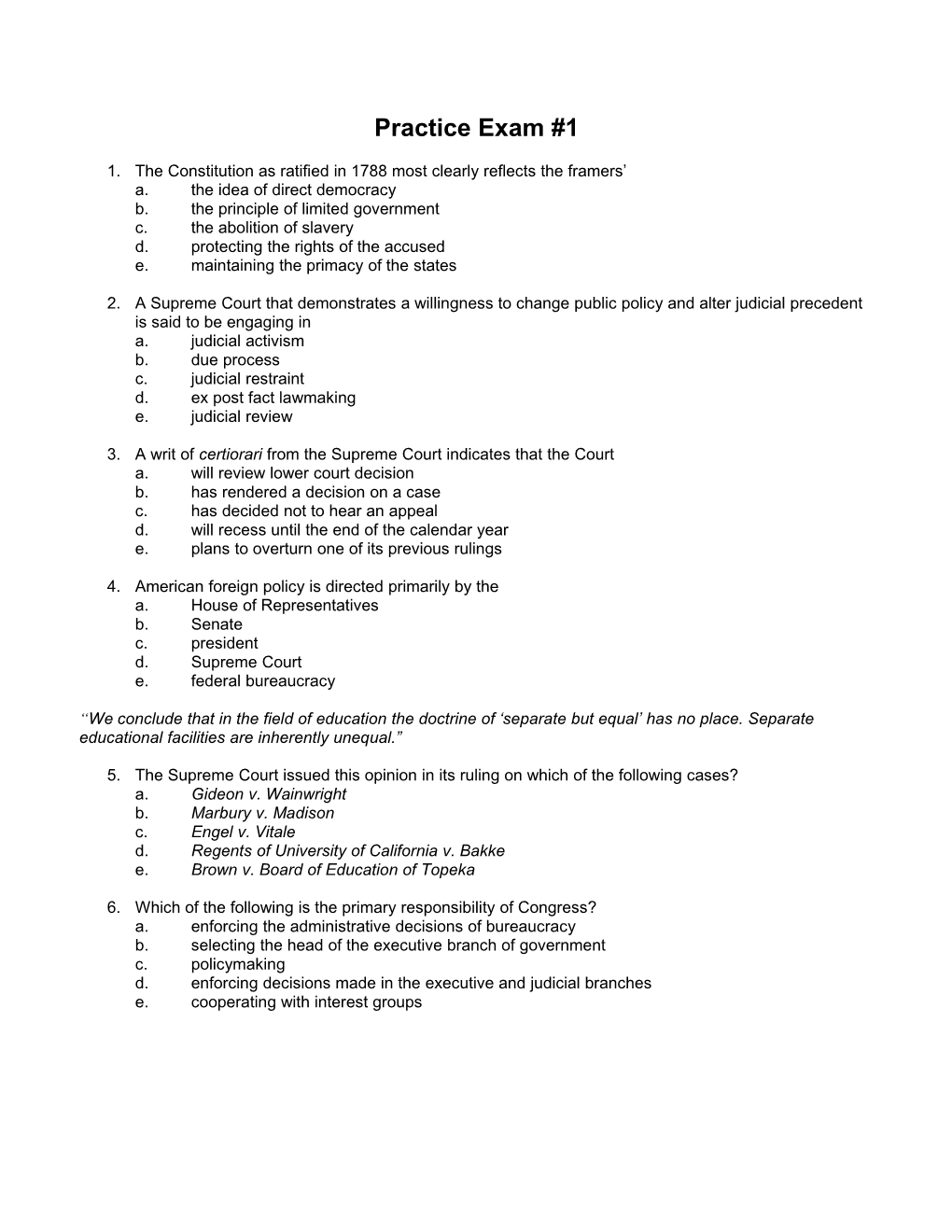 Unit I Sample Questions