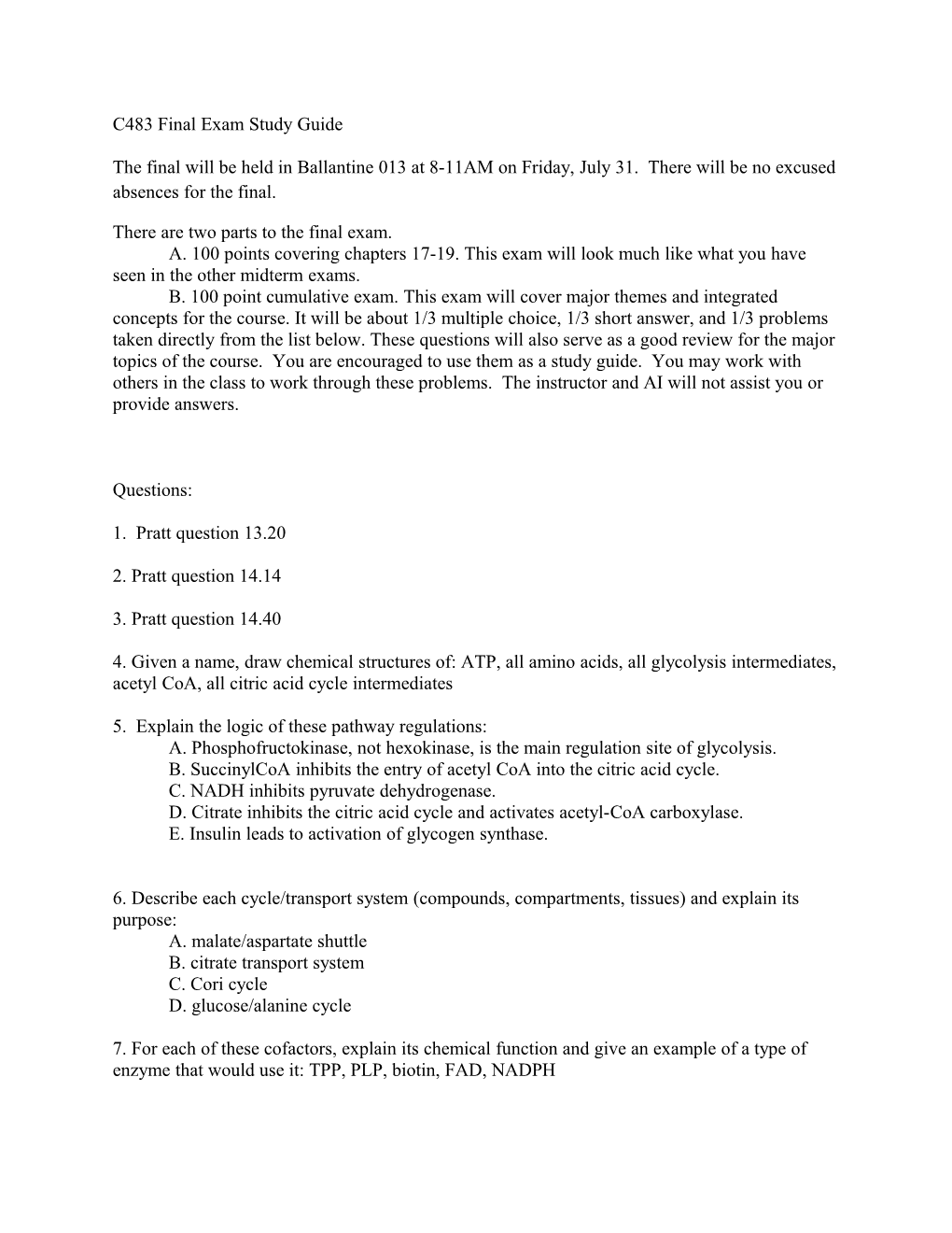 C483 Final Exam Study Guide