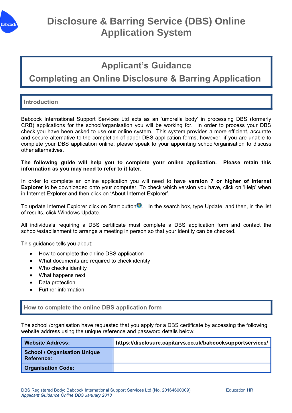 Babcock International Support Services Ltd Acts As an Umbrella Body in Processing DBS (Formerly