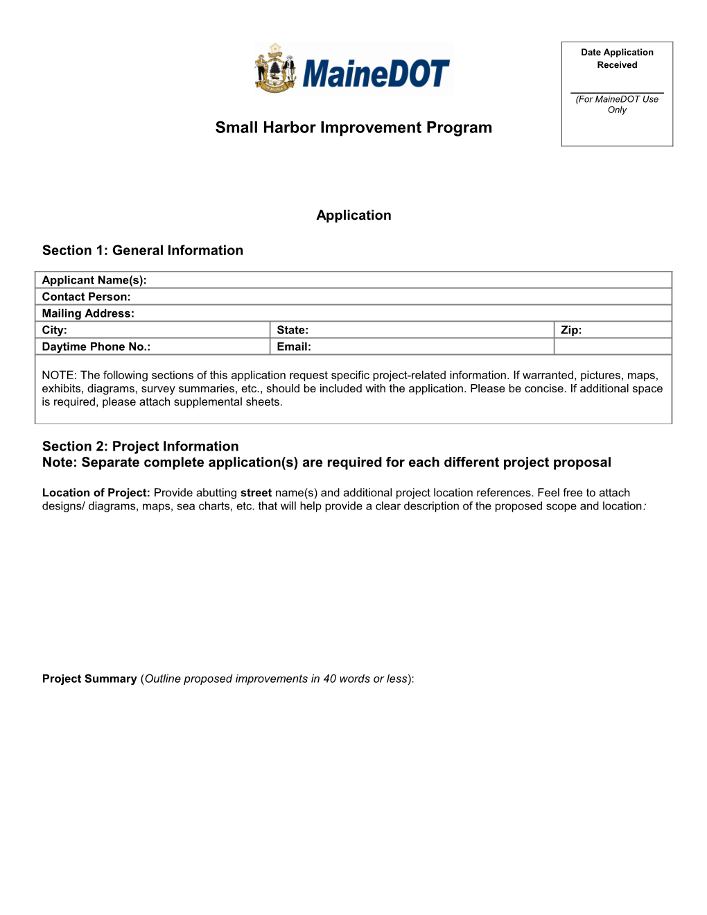 Small Harbor Improvement Program
