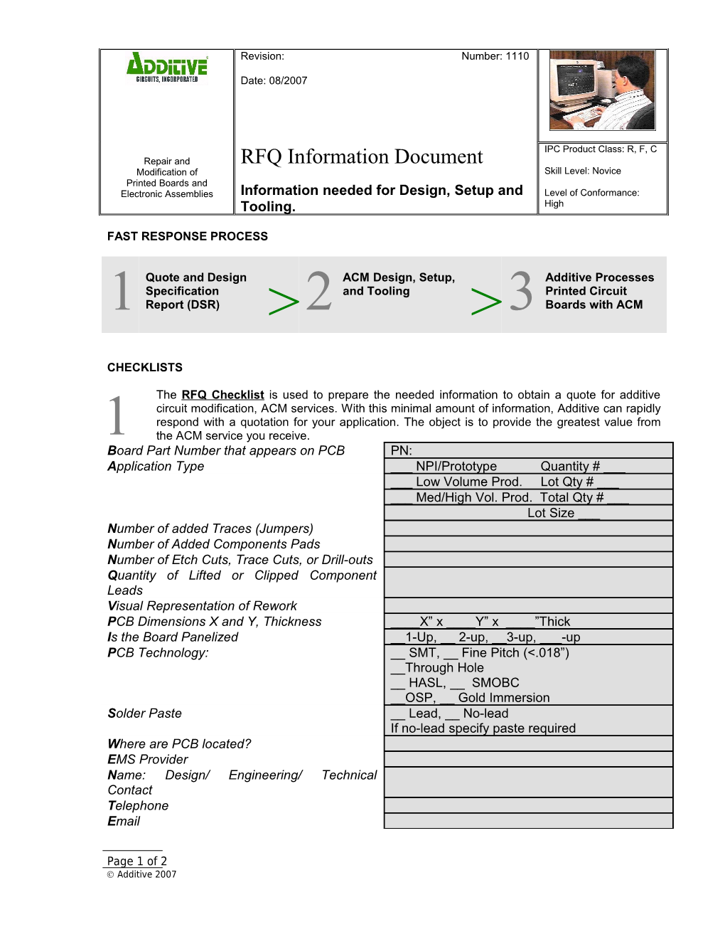 RFQ Information Document
