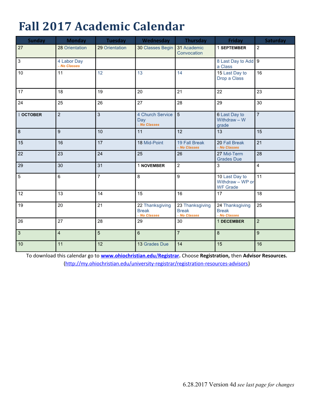 To Download This Calendar Go to . Choose Registration, Then Advisor Resources s1