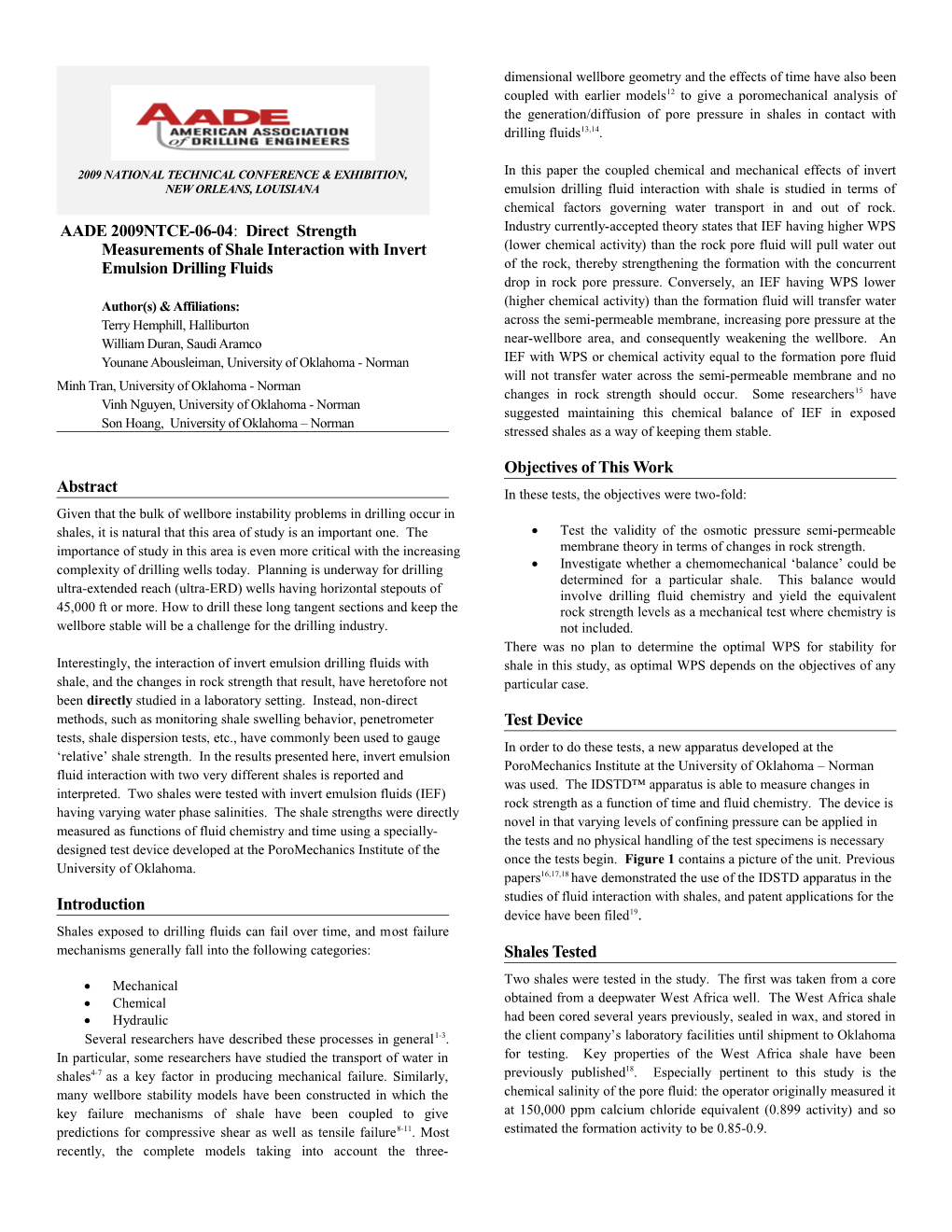 2009 National Technical Conference & Exhibition, New Orleans, Louisiana