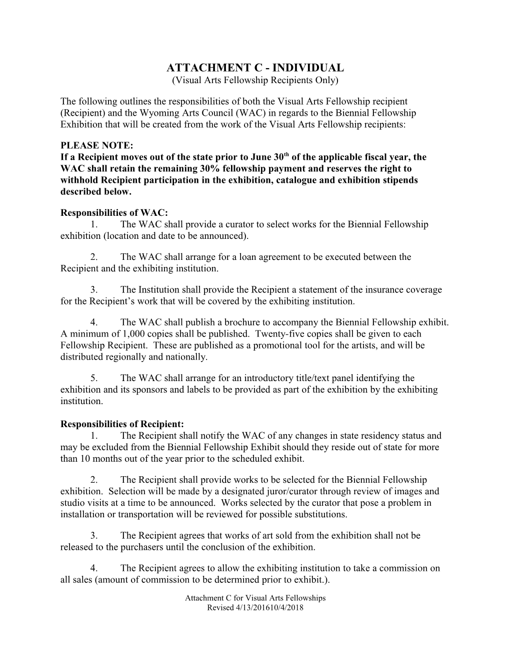 Attachment C - Individual