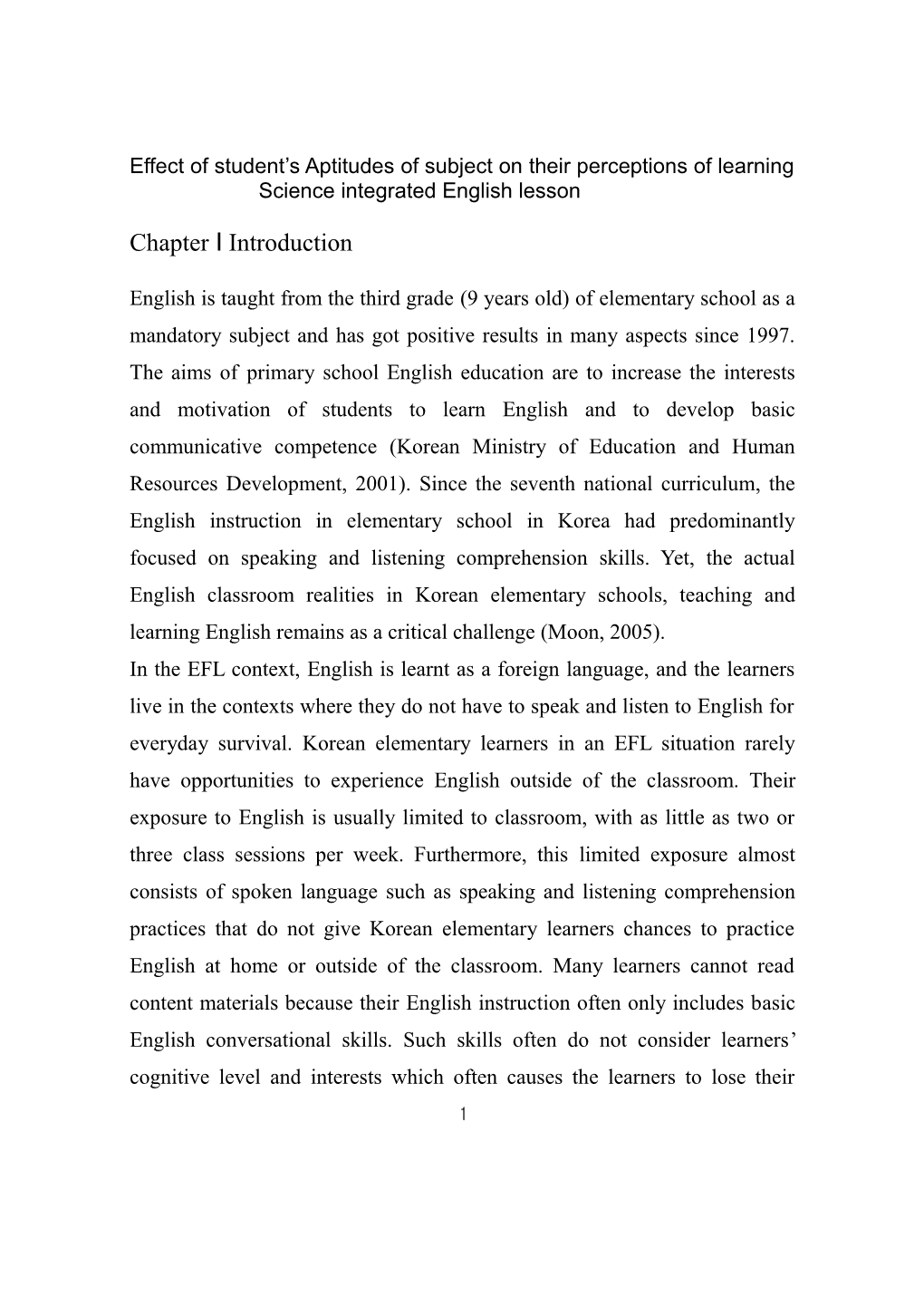 Effect of Student S Aptitudes of Subject on Their Perceptions of Learning Science Integrated