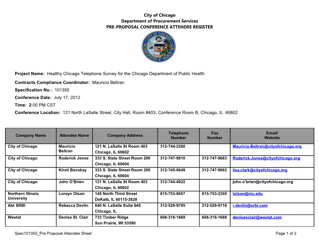 Department of Procurement Services - City of Chicago