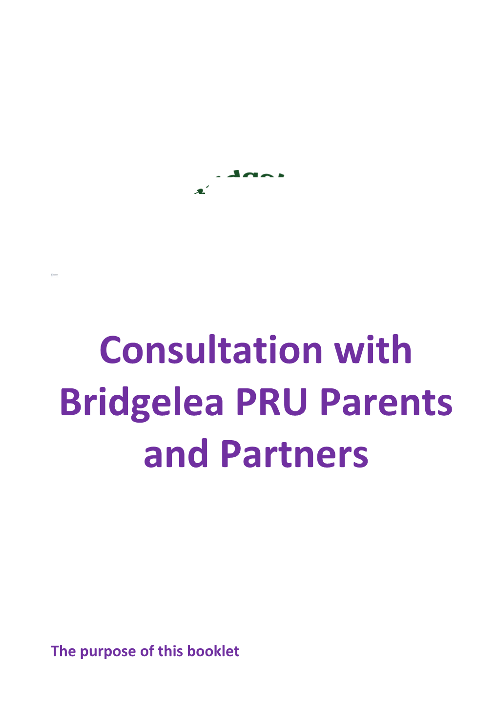 Consultation with Bridgelea PRU Parents and Partners