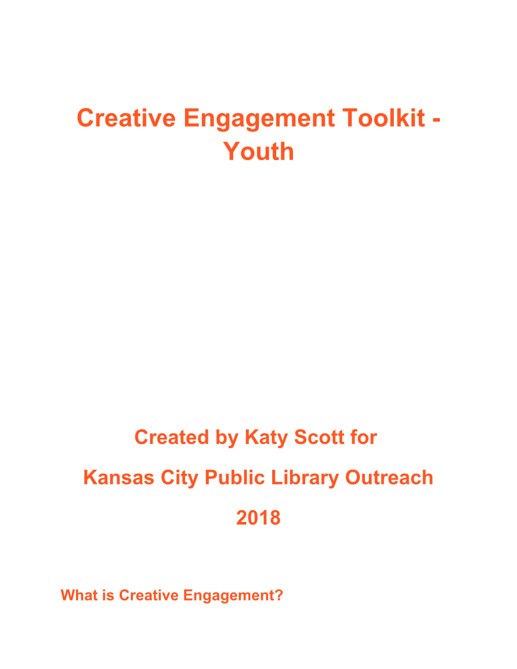 Creative Engagement - Youth