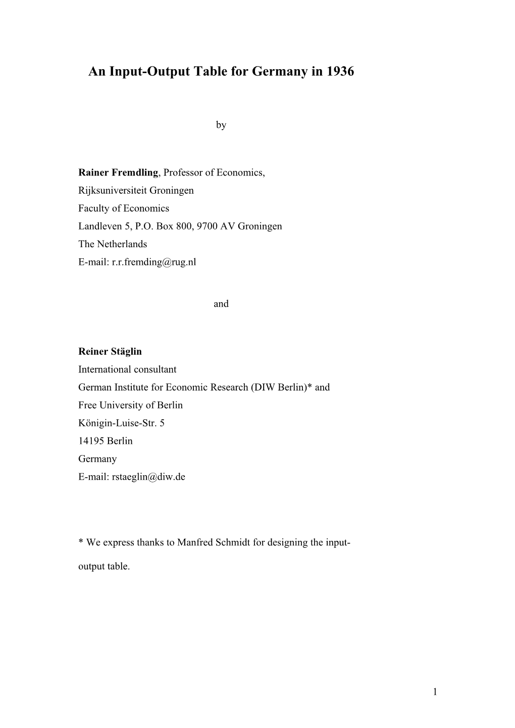An Input-Output Table for Germany in 1936 s1