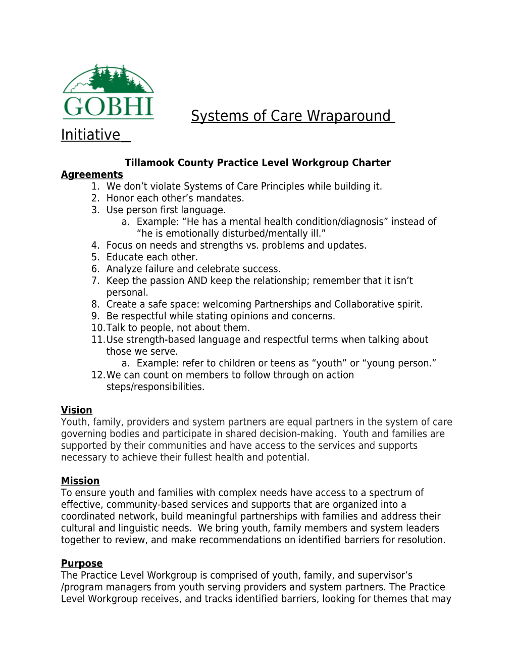 Washington County System of Care