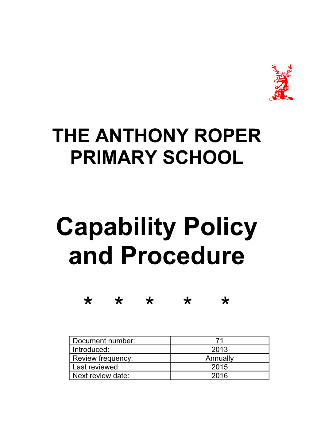 Anthony Roper Primary School