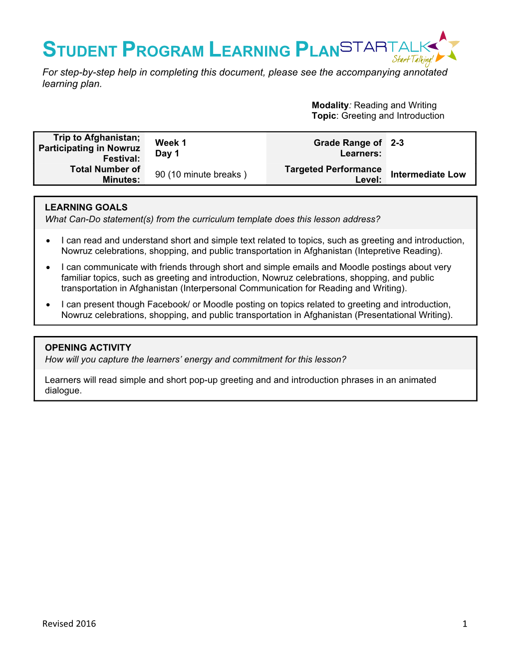 Modality: Reading and Writing s2