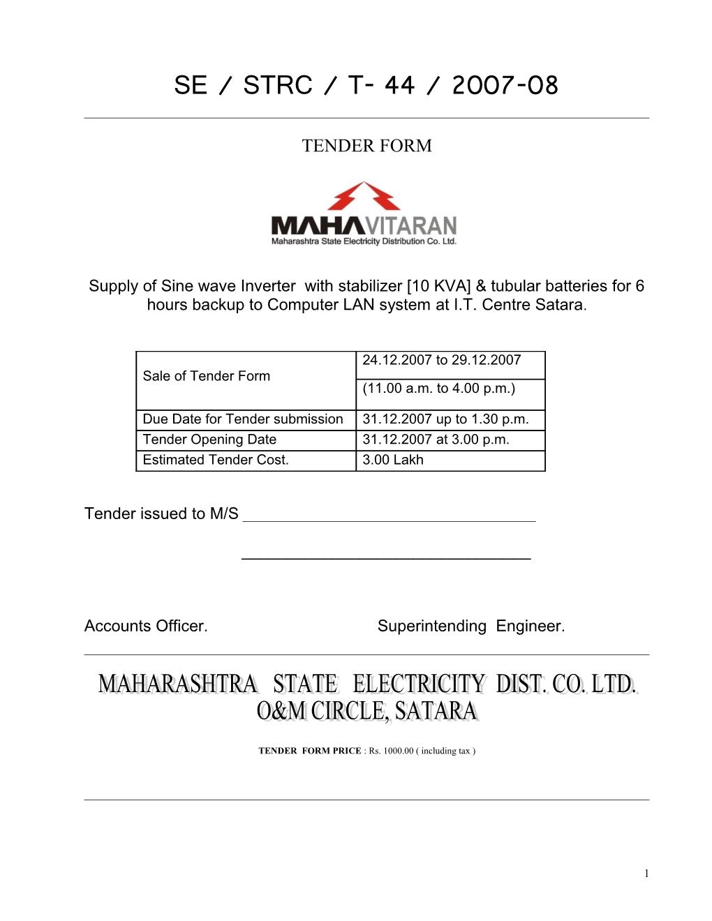 Supply of Sine Wave Inverter with Stabilizer 10 KVA & Tubular Batteries for 6 Hours Backup