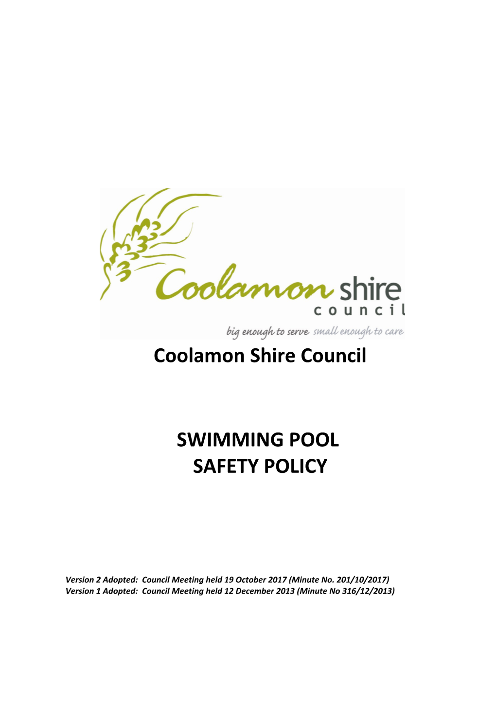 Swimming Pool Safety Policy