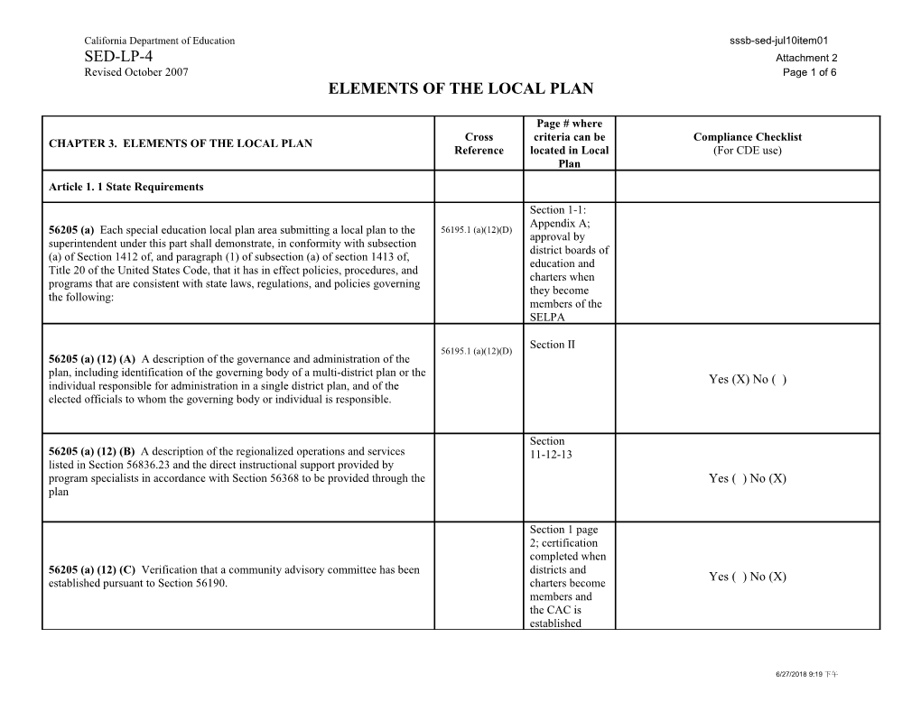 July 2010 Agenda Item 36 Attachment 2 - Meeting Agendas (CA State Board of Education)