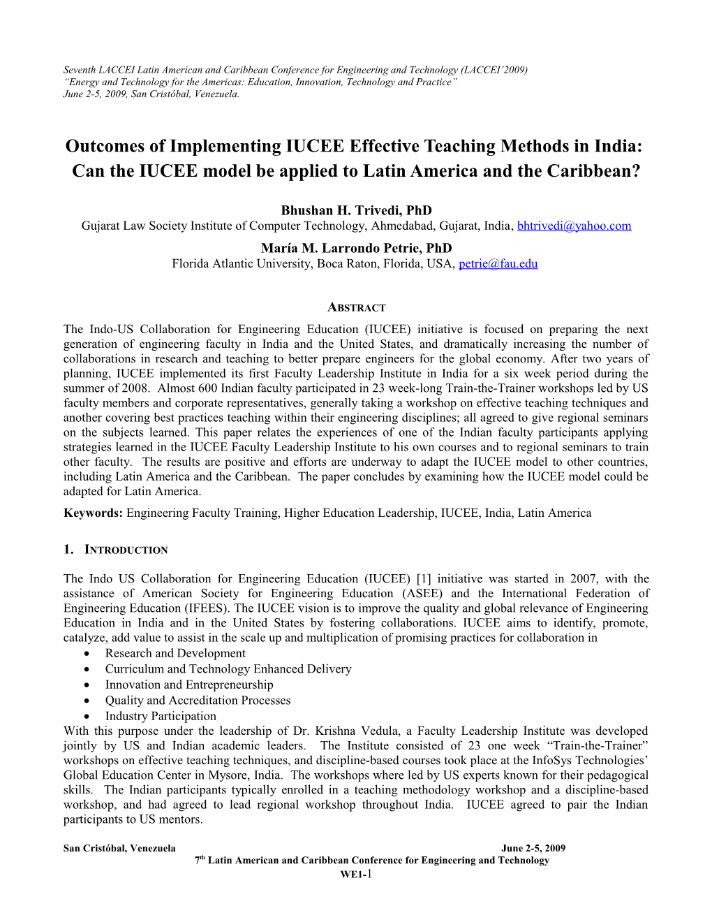 5Th LACCEI International Latin American and Caribbean Conference for Engineering and Technology s2