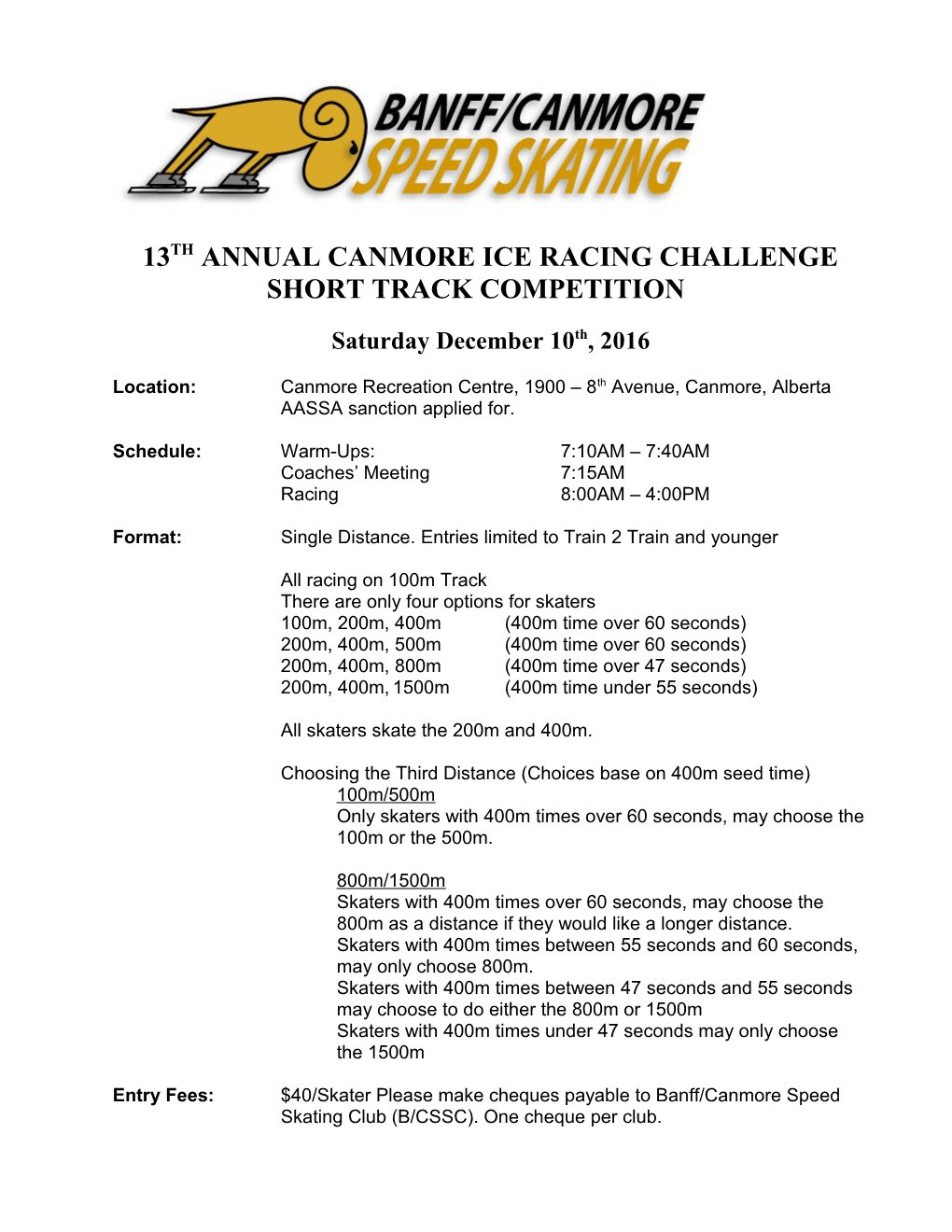 Canmore Ice Racing Challenge Ability Meet