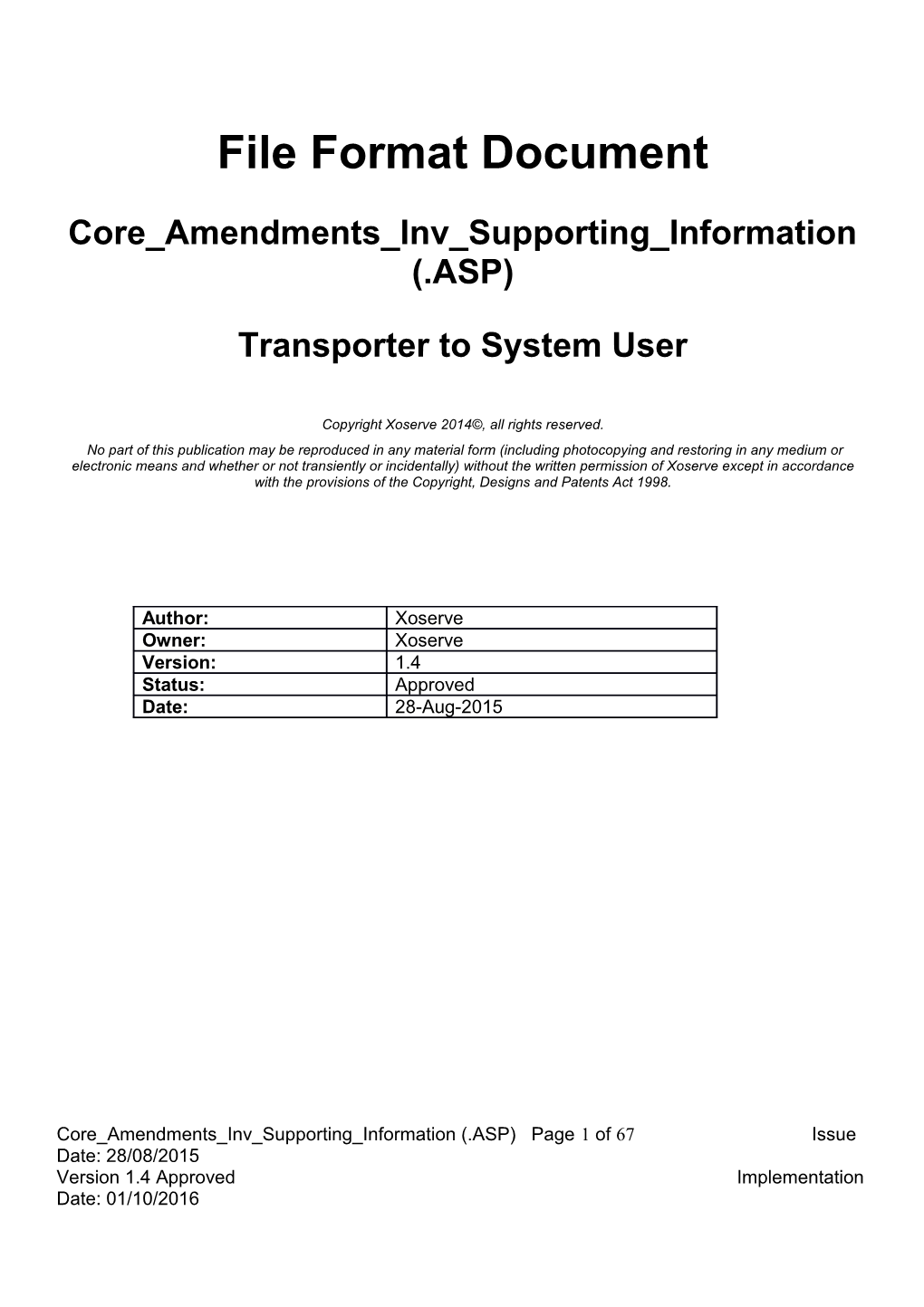 Core Amendments Inv Supporting Information (.ASP)