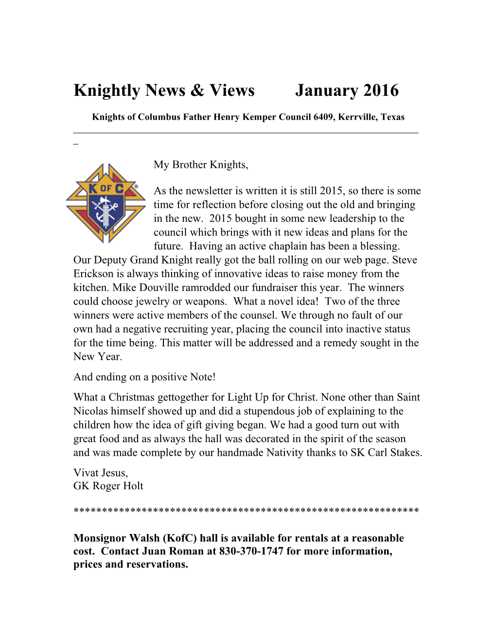 Knightly News & Views s3