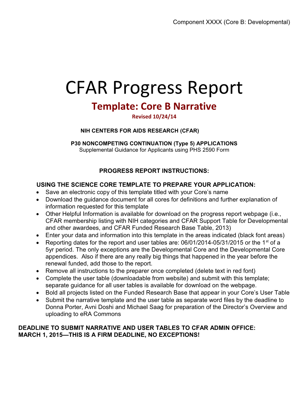 CFAR Progress Report s1