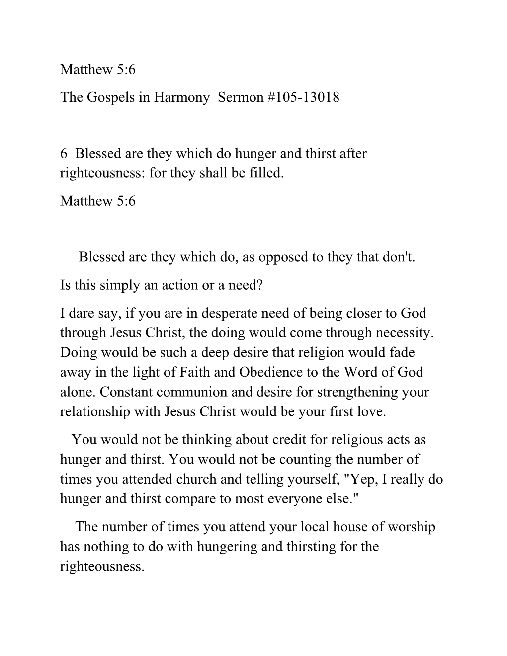 The Gospels in Harmony Sermon #105-13018