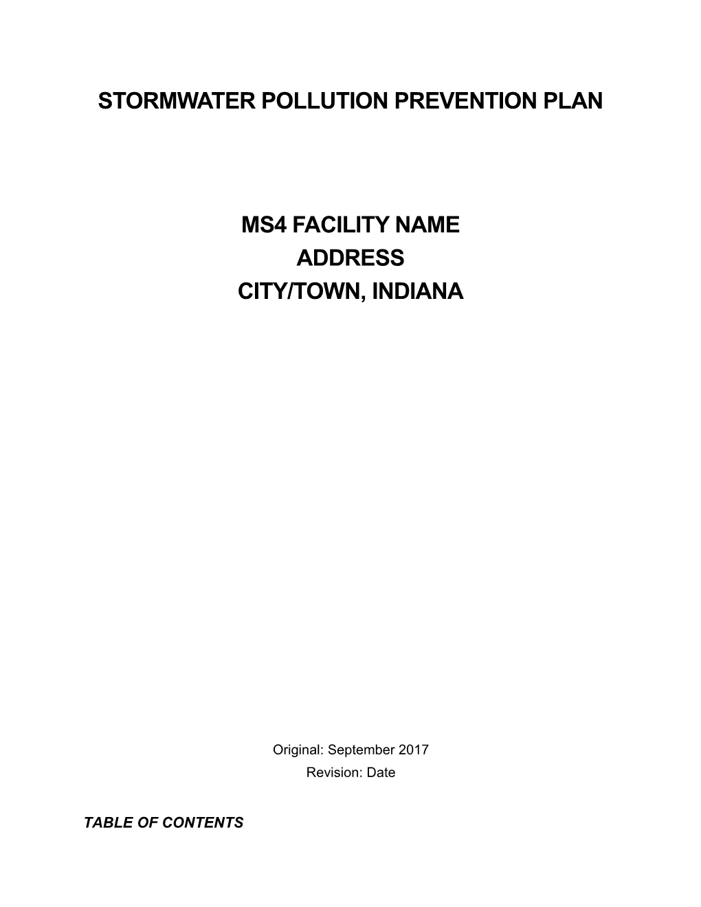 Industrial Stormwater Pollution Prevention Plan Template s2