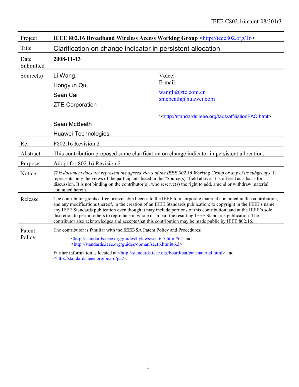 Clarification on Change Indicator in Persistent Allocation