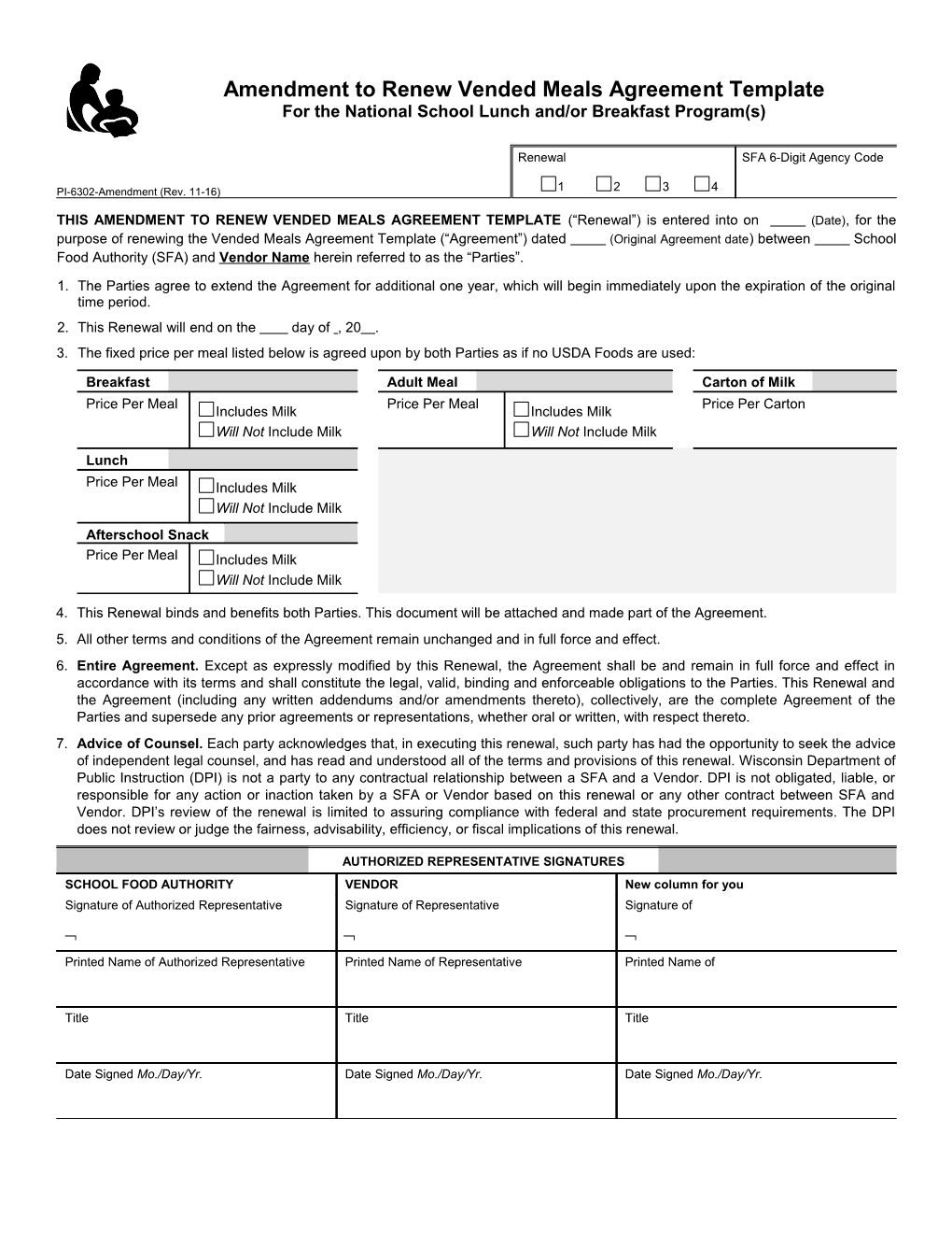 Prototype Joint Agreement