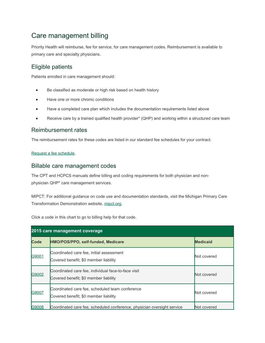 Care Management Billing