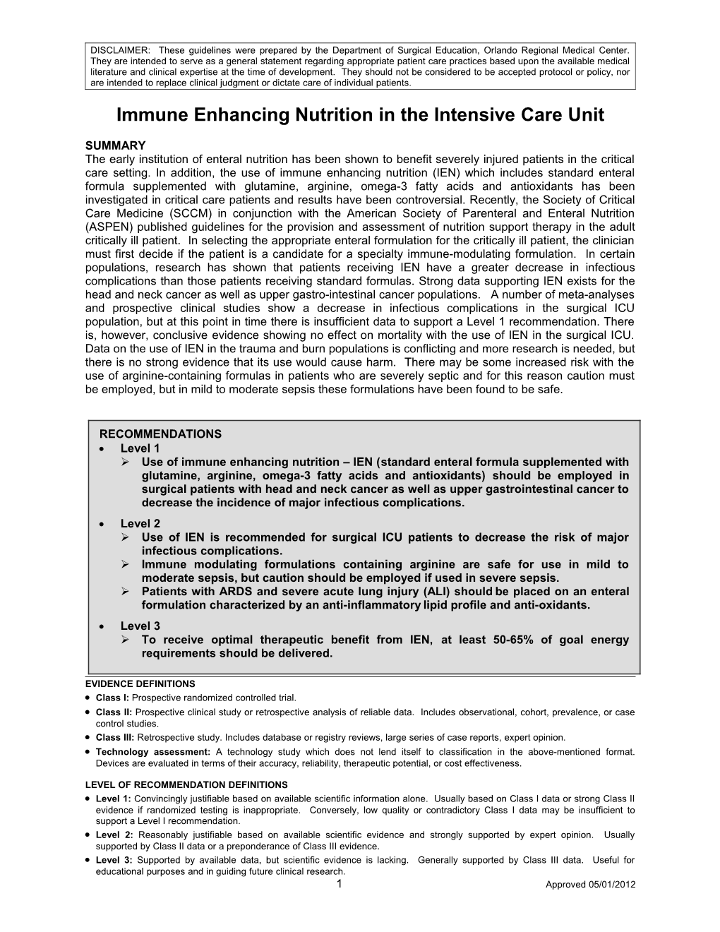 Icu Sedation Guidelines s5