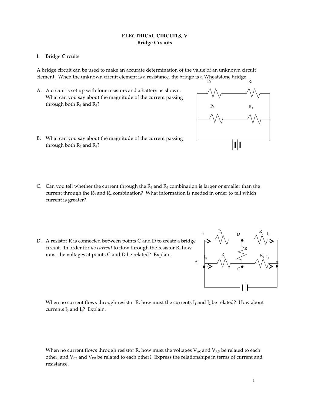 Electrical Circuits, Iv