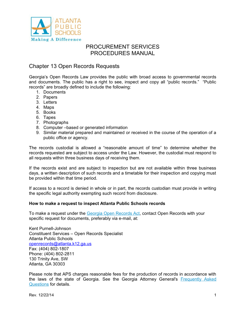 Procurement Services