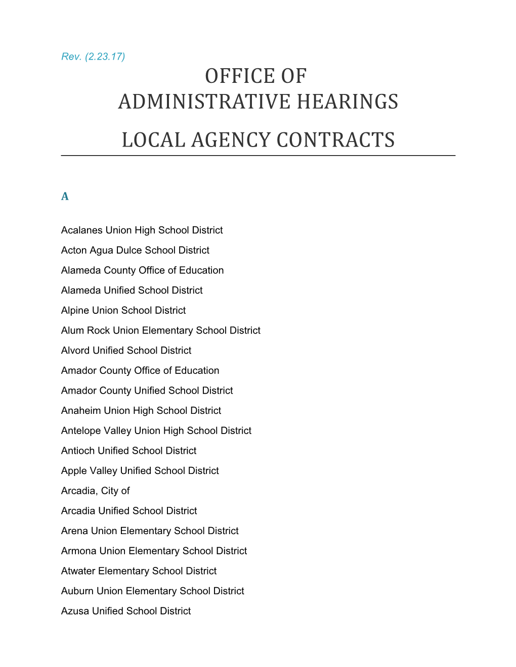 Office of Administrative Hearings